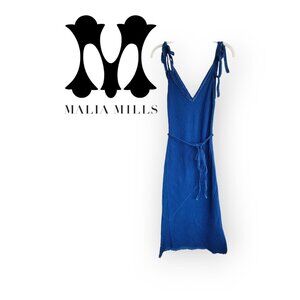 Malia Mills Indigo Cotton Gauzy Dress Cover-up NWT